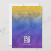 Beifall für das Grand trendy Moderne Foto Lila Gol Einladung (Rückseite)