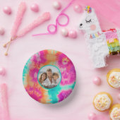 Beifall für das neue Jahr Krawatte-Dye Aquamarine Pappteller (Party)