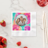 Beifall für das neue Jahr Krawatte-Dye Aquamarine  Serviette (Beispiel)