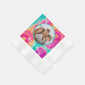 Beifall für das neue Jahr Krawatte-Dye Aquamarine  Serviette (Ecke)