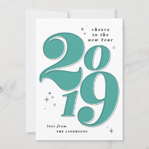 Beifall für das neue Jahr kühne 2019-Multi-Foto Feiertagskarte