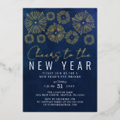 Beifall für das neue Jahr-Neujahr-Party Folieneinladung (Vorderseite)