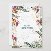 Beifall für das neue Jahr Party Grüne Botanische Einladung (Rückseite)