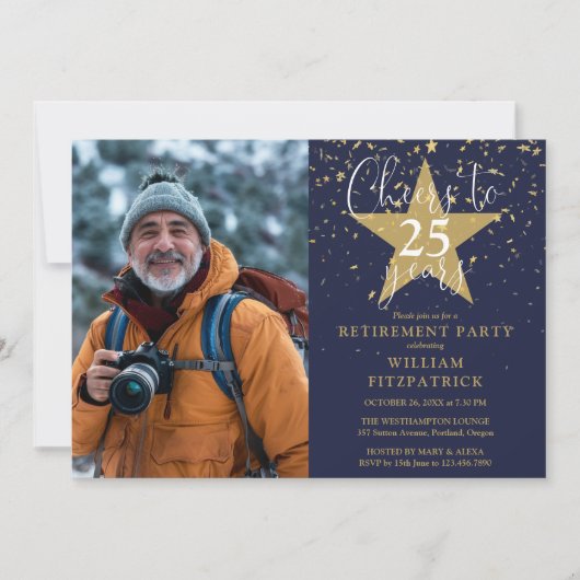 Beifall für das Party zur Rückgabe von Navy- und G Einladung (Vorderseite)