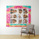 Beifall für den Aquamarinen 70er Vibe über die Neu Wandteppich (Beispiel (Horizontal))