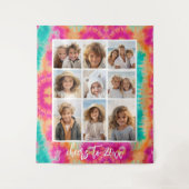 Beifall für den Aquamarinen 70er Vibe über die Neu Wandteppich (Vorderseite)