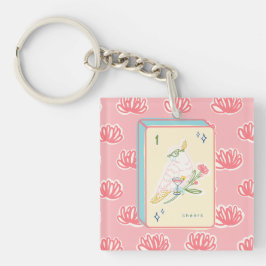 Beifall für den Bird Bam Mahjong Acryllic Schlüsse Schlüsselanhänger