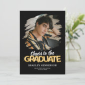 Beifall für den Graduate Foto Abschluss Einladung (Stehend Vorderseite)