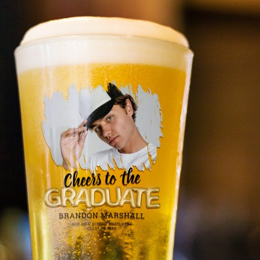 Beifall für den Graduate Foto Abschluss Glas
