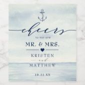 Beifall für den heiligen Anker des Ozeans Weinetikett (Einzelnes Label)