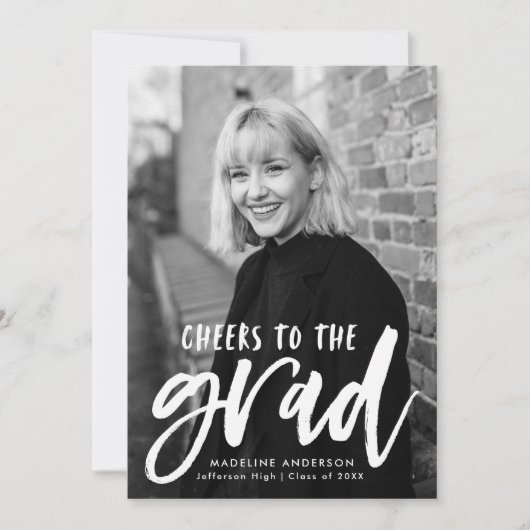 Beifall für den Lila Foto-Abschluss von Grad Scrip Ankündigung (Vorderseite)