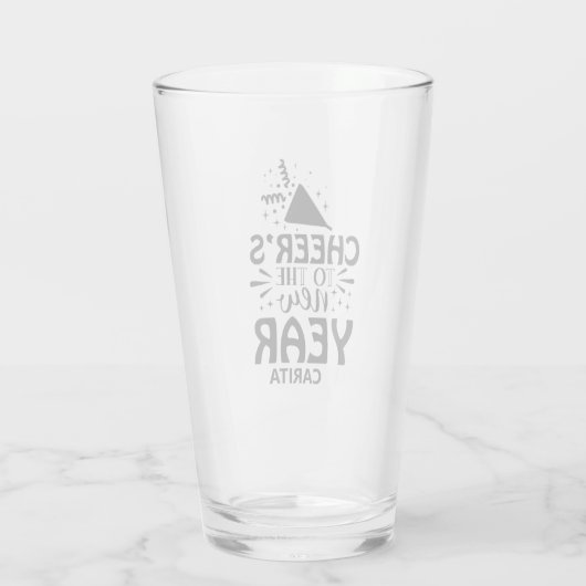 Beifall für den Personalisierten Glass Cup im neue Glas (Rückseite)