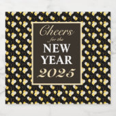 Beifall für den Silvester zum neuen Jahr 2023 Bierflaschenetikett (Einzelnes Label)