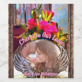 Beifall für die Blume der Liebe unserer Liebe PM00 Weinetikett (Einzelnes Label)