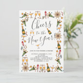 Beifall für die Cocktail-Party Einladung des Neuja (Stehend Vorderseite)