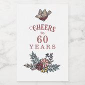 Beifall für die Geburtstagspartei Weinetikett (Einzelnes Label)