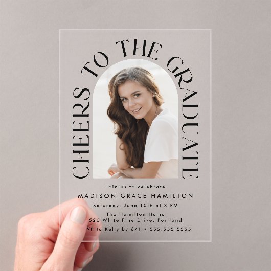 Beifall für die Graduate Arch Foto Graduation Part Acryleinladungen (Insitu (Handheld))