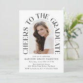 Beifall für die Graduate Arch Foto Graduation Part Einladung (Stehend Vorderseite)