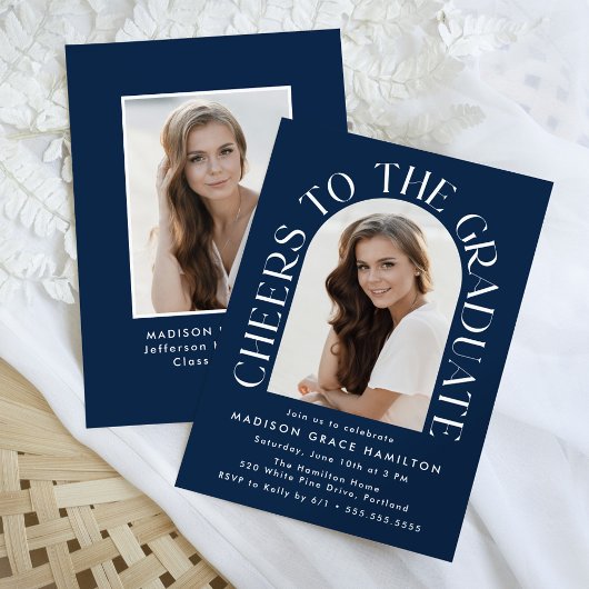 Beifall für die Graduate Arch Foto Graduation Part Einladung