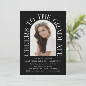 Beifall für die Graduate Arch Foto Graduation Part Einladung (Stehend Vorderseite)