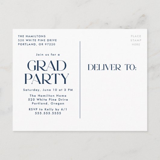 Beifall für die Graduate Arch Foto Graduation Part Einladungspostkarte (Rückseite)