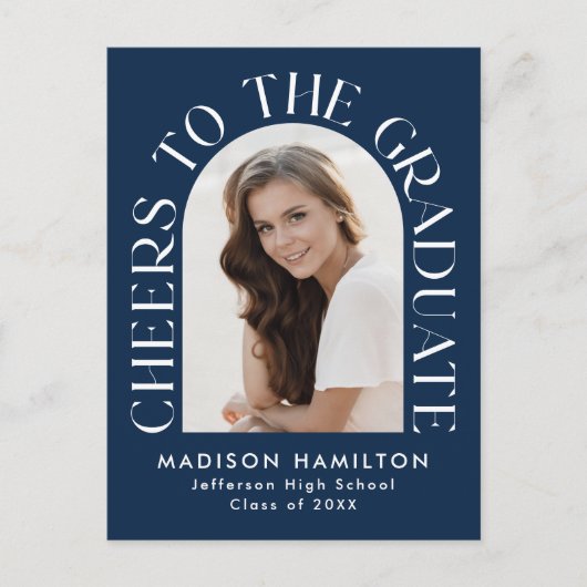 Beifall für die Graduate Arch Foto Graduation Part Einladungspostkarte (Vorderseite)