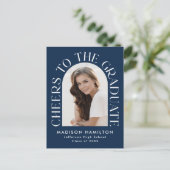 Beifall für die Graduate Arch Foto Graduation Part Einladungspostkarte (Stehend Vorderseite)