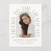 Beifall für die Graduate Arch Foto Graduation Part Einladungspostkarte (Vorderseite)