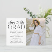 Beifall für die Graduationspartei des Grad Black F Einladung (Stehend Vorderseite)