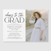 Beifall für die Graduationspartei des Grad Black F Magneteinladung (Vorderseite)