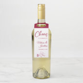 Beifall für die Hochzeit delikaten Orchideen Brauc Flaschenanhänger (Auf Flasche)