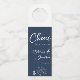 Beifall für die Hochzeit delikaten Orchideen Brauc Flaschenanhänger