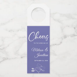 Beifall für die Hochzeit delikaten Orchideen Brauc Flaschenanhänger