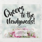 Beifall für die Hochzeit der Neugeborenen Rosenblü Schaumweinetikett (Einzelnes Label)