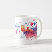 Beifall für die Hochzeit von Couple Champagne Kaffeetasse (VorderseiteRechts)