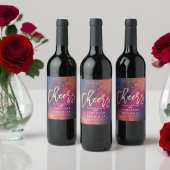 Beifall für die Konstellationen des Hochzeitsgalax Weinetikett