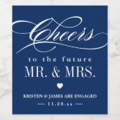 Beifall für die künftige MR und MRS-Engagement-Par Weinetikett (Einzelnes Label)