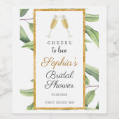 Beifall für die Liebe Botanisches Brautparty Party Weinetikett (Einzelnes Label)