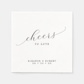 Beifall für die Liebe der Minimalistischen Kalligr Serviette (Vorderseite)