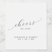 Beifall für die Liebe der Minimalistischen Kalligr Weinetikett (Einzelnes Label)