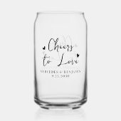 Beifall für die Liebe der modernen minimalen schic Dosenglas (Vorderseite)