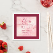 Beifall für die Liebe Elegantes Script Burgundy Ho Serviette (Beispiel)