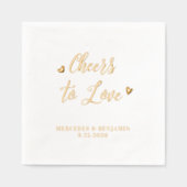 Beifall für die Liebe Moderne, elegante Herzen Hoc Servietten Mit Folie (Vorderseite)