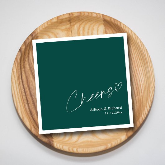 Beifall für die Liebe Personalisierter Smaragdgrün Serviette