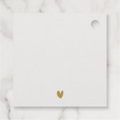 Beifall für die Liebe Rot-Gelb-Blütenhochzeit Geschenkanhänger (Rückseite)