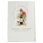 Beifall für die Liebe Rot-Gelb-Blütenhochzeit Mittlere Geschenktüte (Rückseite)