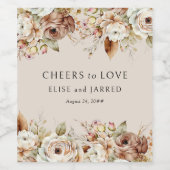 Beifall für die Liebe Rustikale Hochzeit Weinetikett (Einzelnes Label)