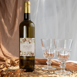 Beifall für die Liebe Rustikale Hochzeit Weinetikett