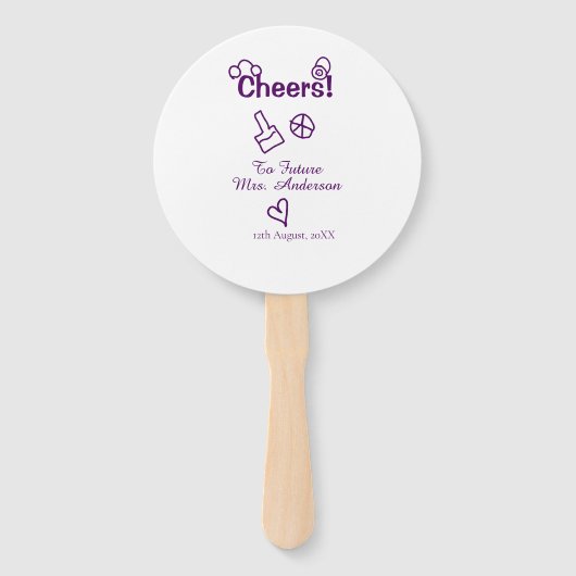 Beifall für die Zukunft Frau fügen Bräute Namen li Fächer (Vorderseite)