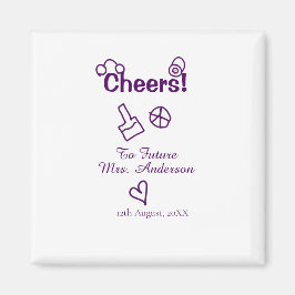 Beifall für die Zukunft Frau fügen Bräute Namen li Magnet